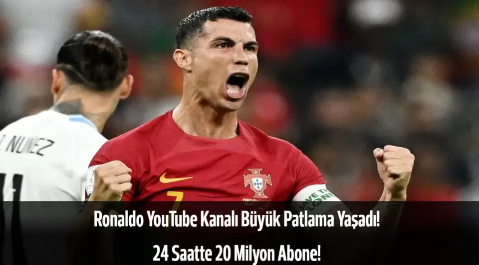 Cristiano Ronaldo YouTube'da 20 Milyon Aboneye Ulaştı! MrBeast'in Rekorunu Kırdı