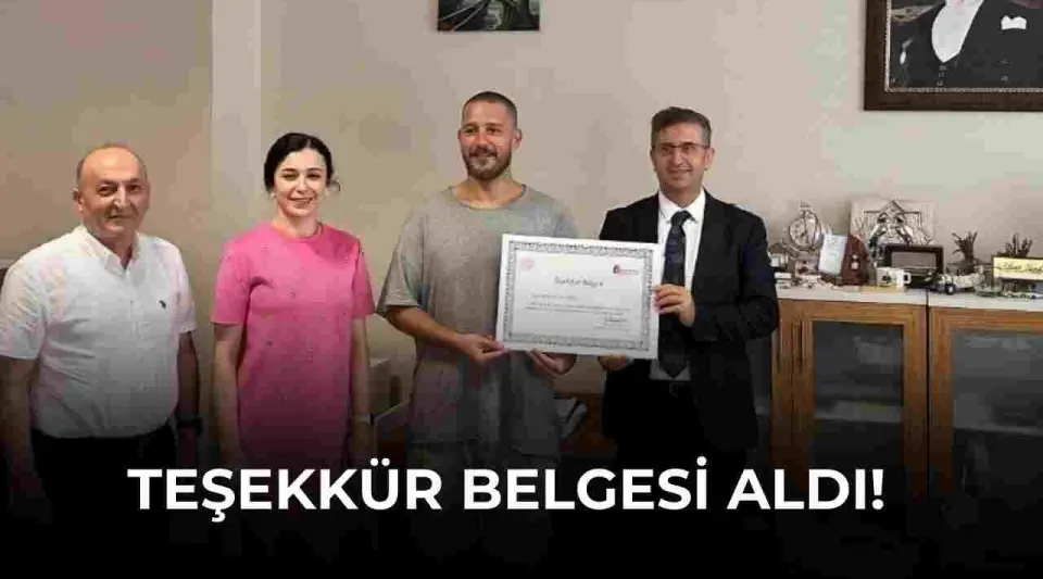 Uraz Kaygılaroğlu Kadıköy Vergi Dairesi’nden Teşekkür Belgesi Aldı!