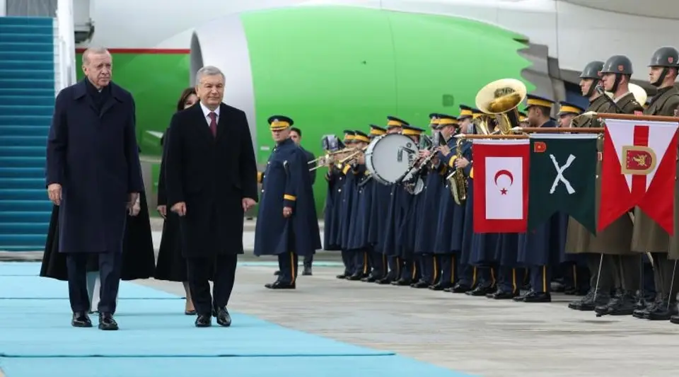 Cumhurbaşkanı Erdoğan, Özbekistan Cumhurbaşkanı Şevket Mirziyoyev'i Ağırladı