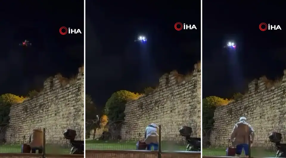 İstanbul'da drone ile denetim. "Derhal bu bölgeden ayrılın"