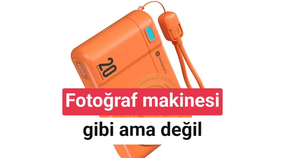 Fotoğraf makinesine benzeyen Power Shutter Air 20K powerbank