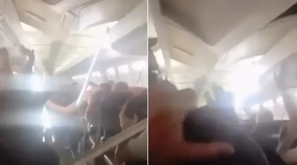 İran’da Meşhed-Kirmanşah seferinde uçağın tavanı çöktü