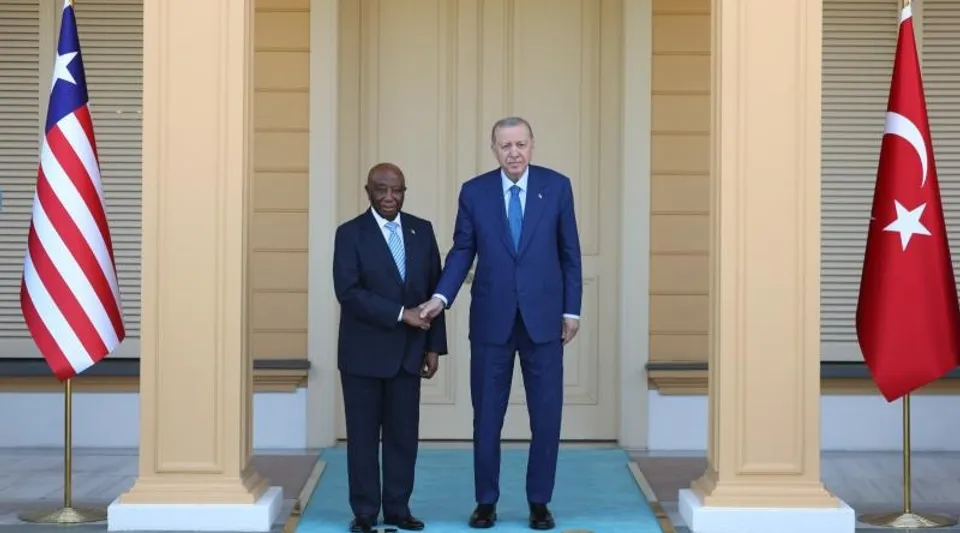 Cumhurbaşkanı Erdoğan, Liberya Cumhurbaşkanı Boakai'yi Kabul Etti