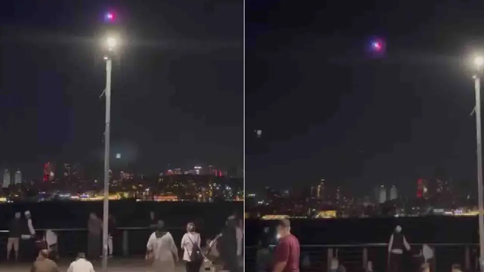 Polis dronu Üsküdar sahilinde oturanları uyardı