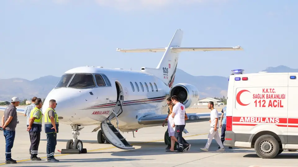 Girne'deki gemi kazasından kurtarılan hamile kadın Kocaeli'ye nakledildi