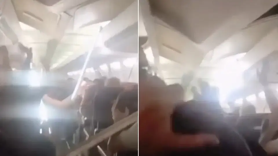 İran’da Meşhed-Kirmanşah seferinde uçağın tavanı çöktü
