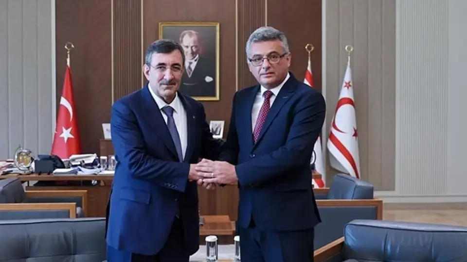 KKTC Cumhurbaşkanı Erhürman, Cumhurbaşkanı Yardımcısı Yılmaz'ı kabul etti
