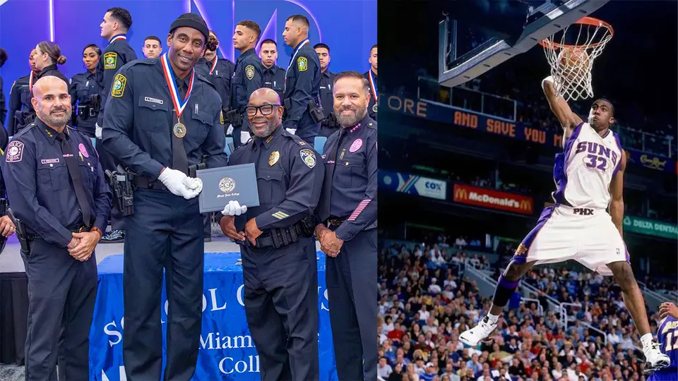 Eski NBA yıldızı Amar’e Stoudemire polis akademisinden mezun oldu
