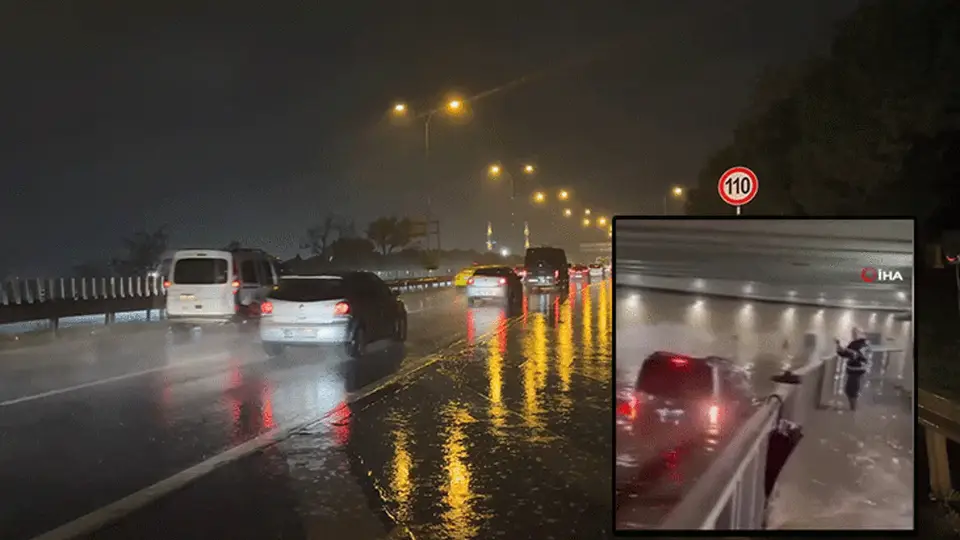İstanbul'da sağanak yağış yolları göle döndürdü