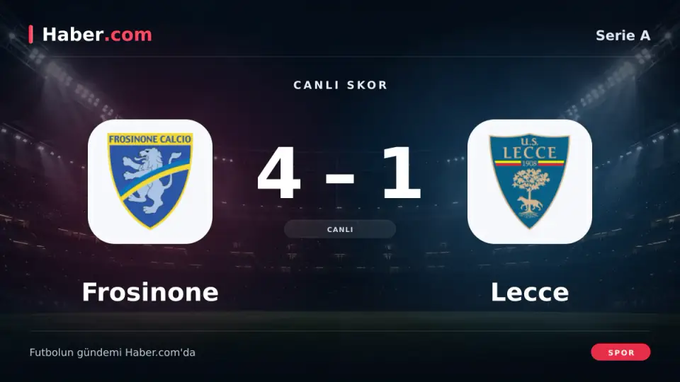 Frosinone - Lecce: Antonio Raimondo 59. dakikada gol attı (3-0) | 29 Ekim 2026