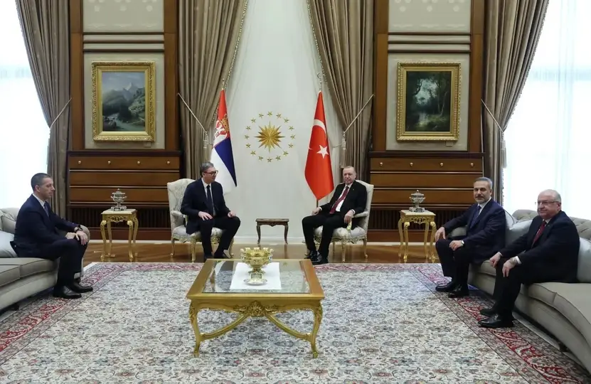 Cumhurbaşkanı Erdoğan, Sırbistan Lideri Vucic'i Karşıladı