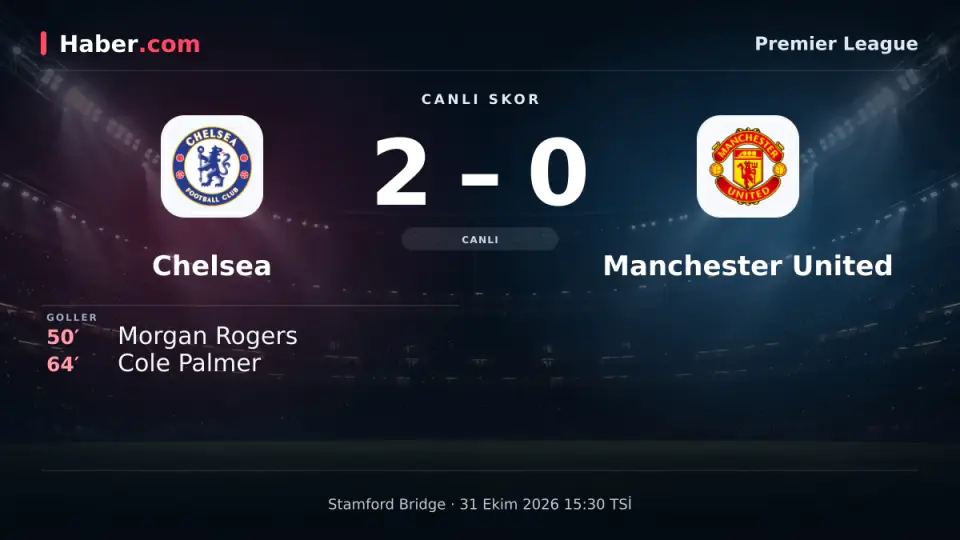 Chelsea - Manchester United: canlı skor ve goller