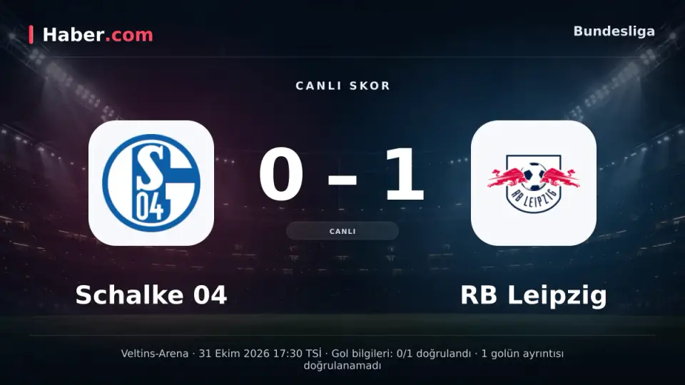 Schalke 04 - RB Leipzig: canlı skor ve goller