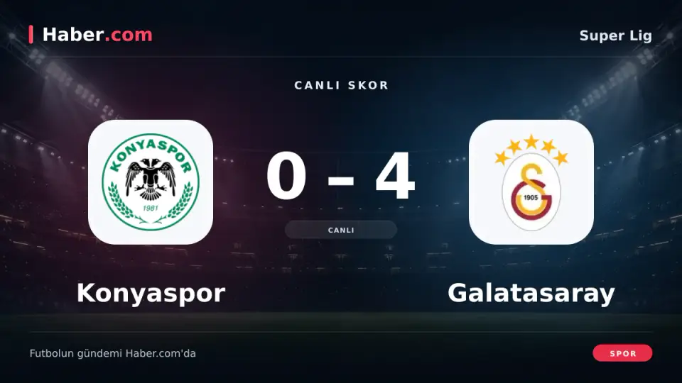 Konyaspor - Galatasaray: canlı skor ve goller