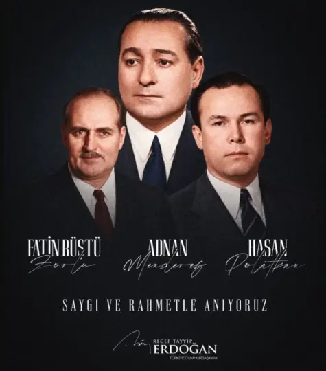 Cumhurbaşkanı Erdoğan, Menderes, Zorlu ve Polatkanı andı
