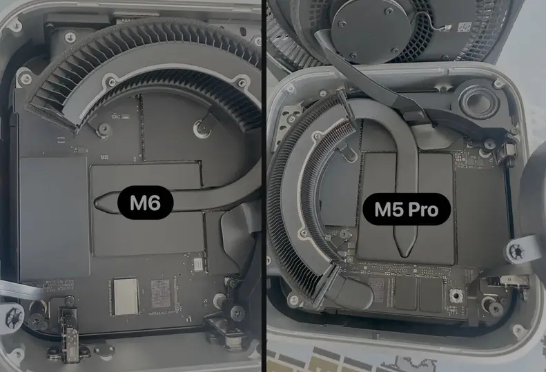 m6 m5 pro çipli mac mini içi