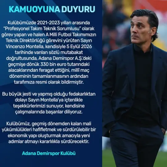 330 BİN EURO ALACAĞINDAN VAZGEÇTİ