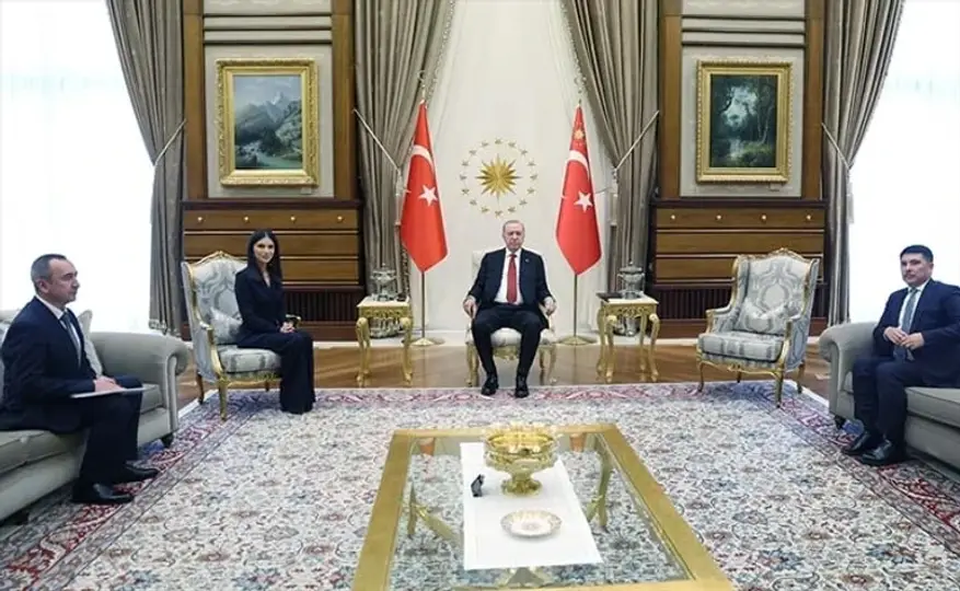 Cumhurbaşkanı Erdoğan, Özbekistan Cumhurbaşkanlığı İdaresi Başkanı Mirziyoyevayı kabul etti