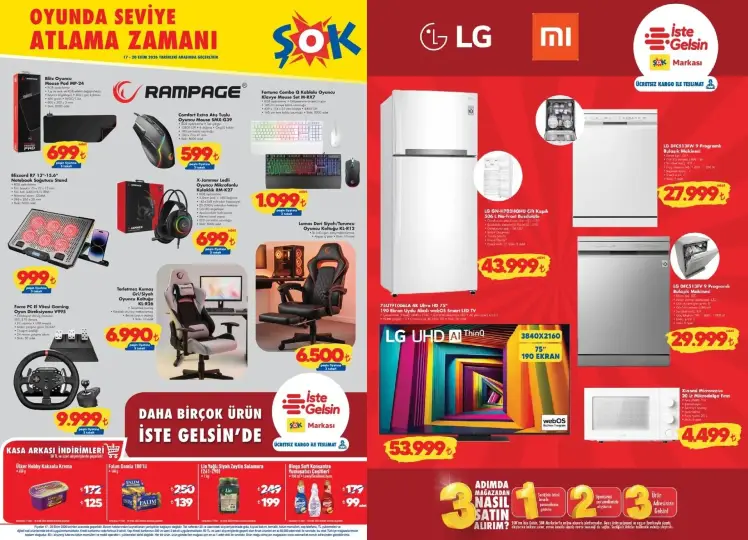 ŞOK Marketlere Oyuncu Ekipmanlarını Geliyor — ŞOK marketler oyuncu ekipmanları, Rampage oyuncu koltuğu, uygun fiyatlı oyuncu ekipmanları, ŞOK 17 Ekim aktüel, Rampage direksiyon seti
