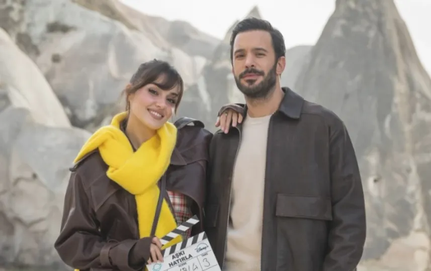Hande Erçel ve Barış Arduç'lu Aşkı Hatırla Dizisi Kapadokya'da Sete Çıktı